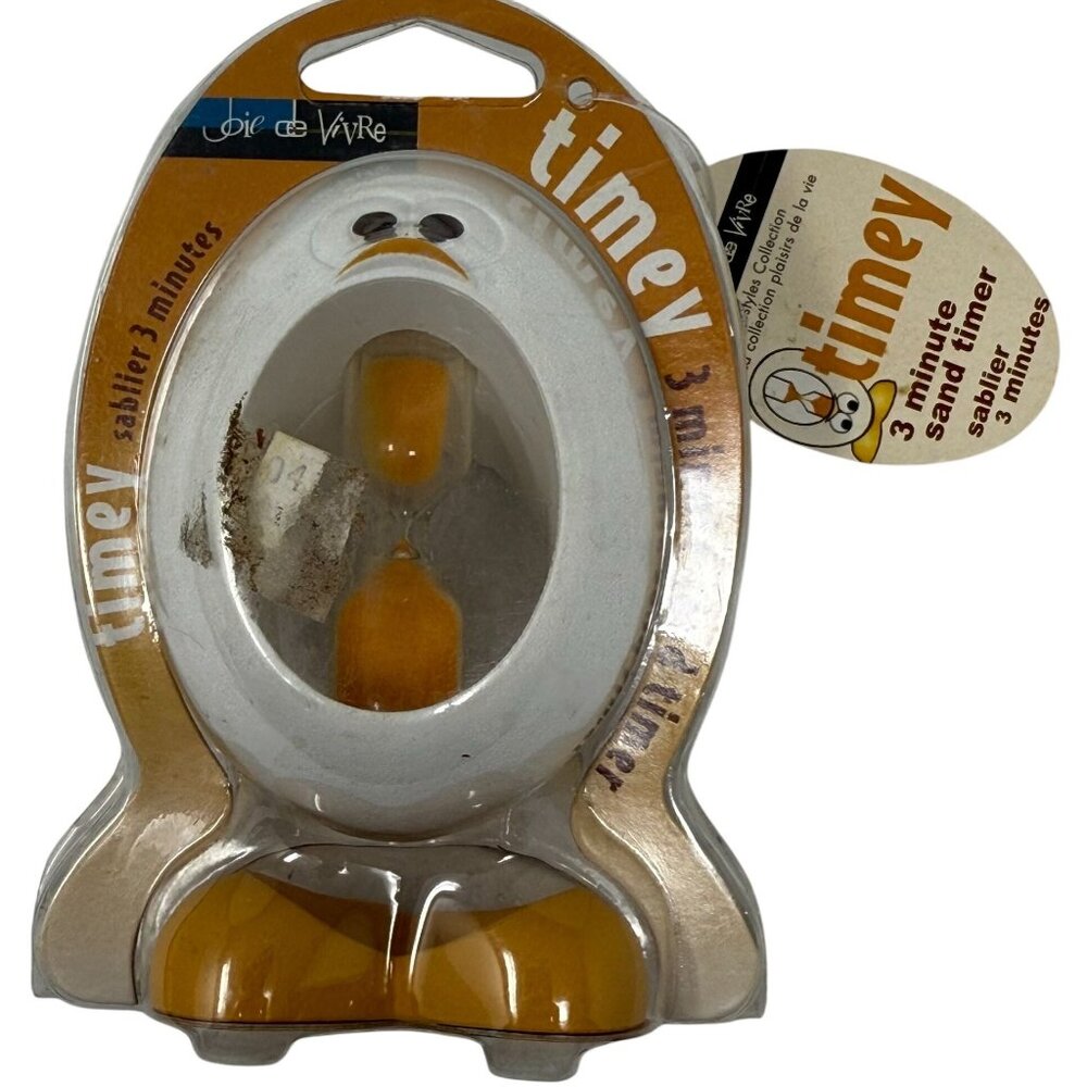 Joie de Vivre Timey Egg 3-Minute Sand Timer Cooking Timing Novelty Kitschy Gift